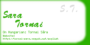 sara tornai business card